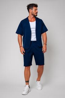 Set Sacou cu maneca scurta si pantalon scurt Navy