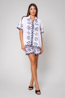 Set Summer Camasa si Pantalon scurt White
