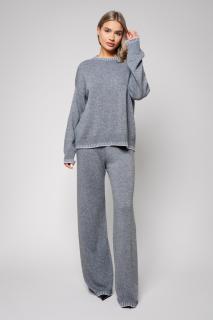Set Talline din mix de lana si casmir Grey