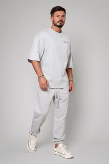 Set Thorr tricou huge oversized si pantalon lung Grey