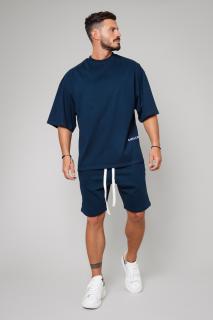 Set Thorr tricou huge oversized si pantalon scurt Navy