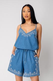 Set top si pantalon scurt Blue