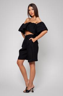 Set Top si Pantalon scurt din 100% IN Black
