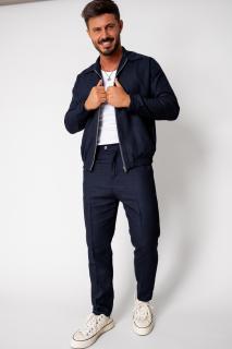 Set Toscano Jacheta cu fermoar si pantalon lung Navy