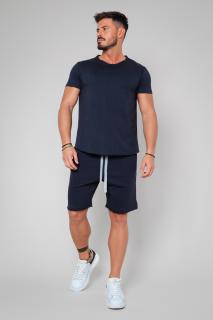 Set Tricou Barbati Asymetric si Pantalon scurt Grey Anthracite