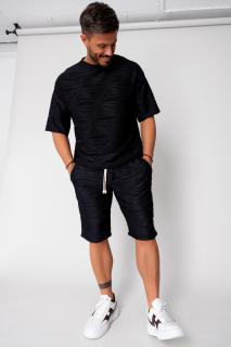 Set tricou si pantalon scurt Black