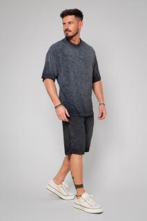 Set Tricou si pantalon scurt Oversized Grey Anthracite