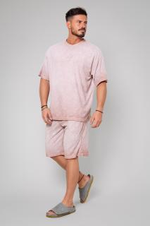 Set Tricou si pantalon scurt Oversized Rose Quartz