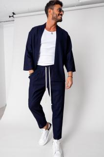 Set Tulum Jacheta tip kimono si pantalon lung Navy