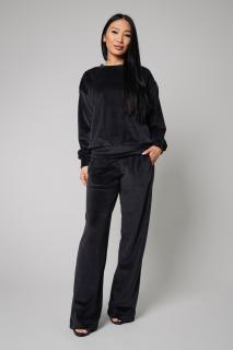 Set Velvet Cloud bluza si pantalon lung Black