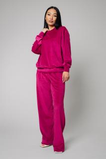 Set Velvet Cloud bluza si pantalon lung Magenta