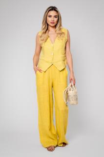 Set Vesta si Pantalon lung din 100% IN Mustard