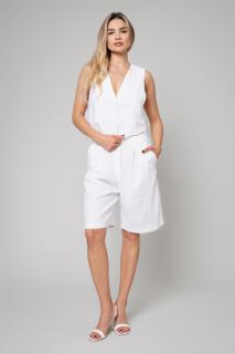 Set Vesta si Pantalon scurt din IN White