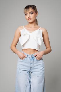 Top cu bretele White