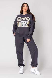 Trening Good Vibes Winter bluza si pantalon lung Grey Anthracite