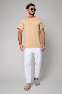 Tricou Barbati Round Neck Beige