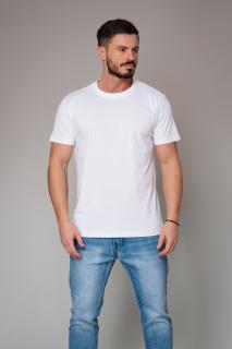 Tricou Barbati Round Neck White