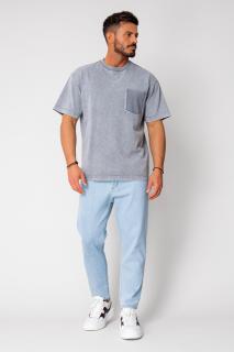 Tricou fake poket Grey