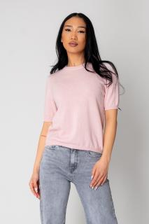 Tricou Femei tricotat 100% lana Rose Quartz