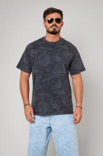 Tricou imprimat Oversized Grey Anthracite