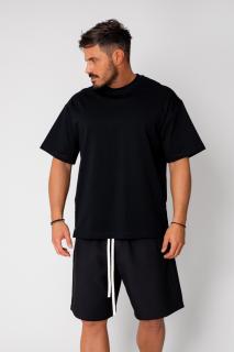 Tricou Oversized cu capse Black