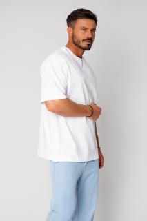Tricou Oversized cu capse White