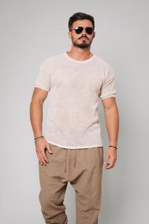 Tricou tricotat Oversized Beige