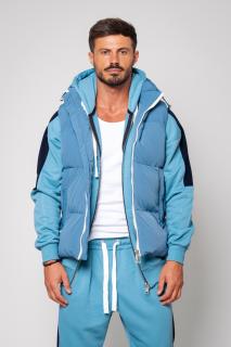 Vesta cu gluga Storm Blue