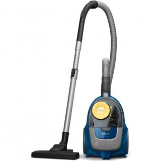 Aspirator Philips fara sac Seria 2000 XB2125 09, tehnologie PowerCyclone 4, 850w, filtru de aer Super Clean, perie multifunctionala, design compact si usor, 9m lungime, Albastru