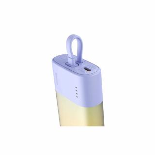 Baterie externa Baseus Popsicle 5200 mAh, 20W, cablu Lightning incorporat, pentru Apple iPhone Galben