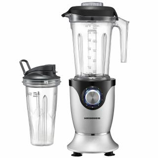 Blender Heinner HBL-HS1000XMC, 1000 W, 22000 rpm, 7 viteze, functie Pulse, 2 recipiente tritan 1.45 si 0.7 l, Gri