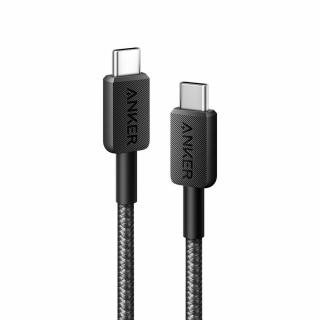 Cablu Anker 322 USB-C la USB-C, 60W, 0.9 metri Negru