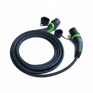 Cablu Incarcare masini electrice ,   Polyfazer, Type 2, 32A, 22kW, negru si verde