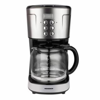 Cafetiera digitala HCM-D915BKS Heinner, 900 W, 1.5 L, timer, Negru Inox