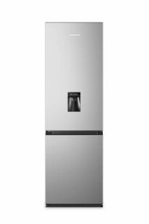 Combina frigorifica Heinner HC-HS268SWDE++, 268 l, Clasa E, Control electronic, Dozator apa, Iluminare LED, H 180 cm, Argintiu