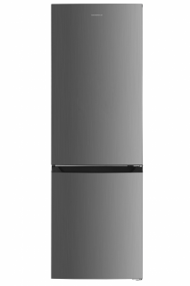 Combina frigorifica Heinner HCNF-HM293XE++, No Frost, clasa energetica E, capacitate 293L, control electronic cu termostat ajustabil, lumina LED, 3 rafturi din sticla, 186 cm, culoare aspect inox