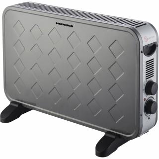 Convector electric Heinner HCVH-Y2000TSL, 2000 W, termostat reglabil, ventilator Turbo, protectie supraincalzire, gri
