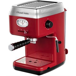 Espressor Russell Hobbs Retro Ribbon Red 28250-56, 1300 W, 15 bari, 1.1 l, Rosu Inox