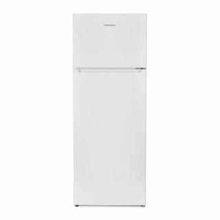 Frigider cu doua usi Heinner HF-V212E++, 212 l, Less Frost, Clasa E, Control mecanic, Iluminare LED, H 145 cm, Alb