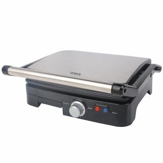 Gratar electric Vivax SM-1800, 1800 W, Incalzire rapida M-Shape, Termostat detasabil, Deschidere 90 si 180 grade, Suprafata anti-aderenta