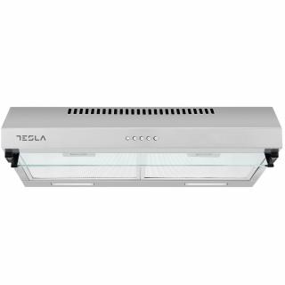 Hota incorporabila Tesla DB601AX, 350 m3 h, Doua motoare 2x 60 W, LED 2x2W, 3 trepte, 60 cm, Clasa D Inox