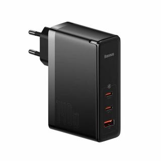 Incarcator rapid Baseus GaN5 Pro, 2x USB-C, 1x USB, 140W, cablu USB-C inclus Negru