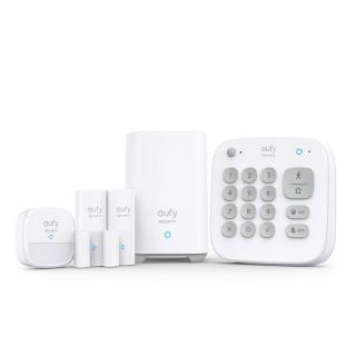 Kit Complet Alarma Smart eufy Security, Senzor miscare, 2x senzori intrare, tastatura, Wireless