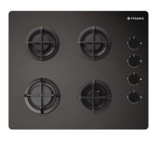Plita gaz Pyramis 5343.01 Black Glass