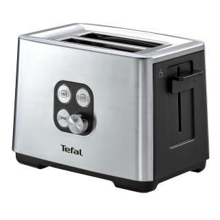 Prajitor de paine Tefal TT420D30, 900W, Functie de dezghetare si reincalzire, 7 niveluri, Inox Negru