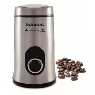 Rasnita de cafea Aromatic Taurus, 150 W, 50 g, buton Puls, Inox