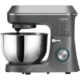 Robot de bucatarie Vivax RM-61400SX, 1400W, capacitate 6L, 6 trepte de viteza, functia Pulse, 3 accesorii detasabile, negru argintiu