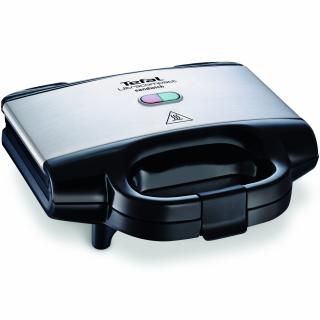 Sandwich-maker Tefal SM157236, 700W, maner izolat, sistem de blocare, invelis antiaderent, Negru