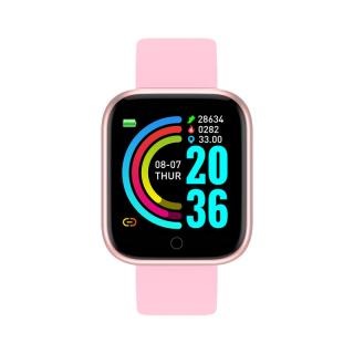 Smartwatch Y68, 1.30  , IPS, Bluetooth 4.0, IP67, Monitorizare puls pasi somn activitati fizice calorii, Roz