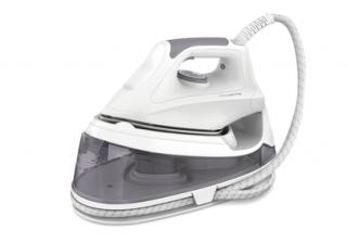 Statie de calcat Rowenta Easy Steam VR5020F0, 2200W, jet de abur 200g min, abur variabil 100g min, 5 bari, Talpa Airglide Inox, 1.2L, Alb Gri - RESIGILAT